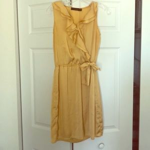 The Limited Gold Sun Silk Dress